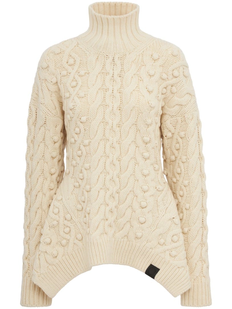 Stella McCartney: Jersey de lana con peplum de punto trenzado Bobble