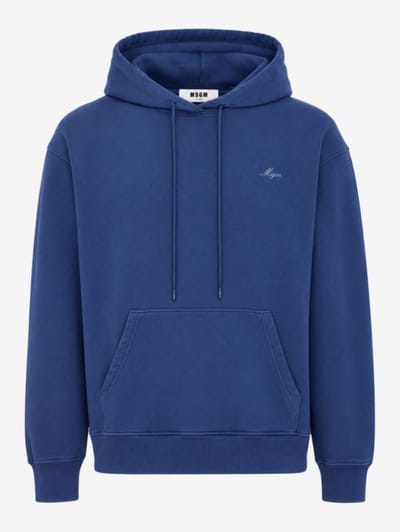 MSGM - Cotton hoodie with kangaroo pocket