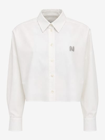 MSGM - Cotton long-sleeve shirt with logo