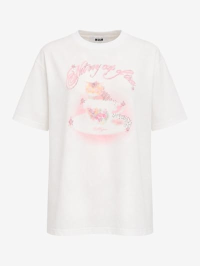 MSGM - T-shirt oversize stampata