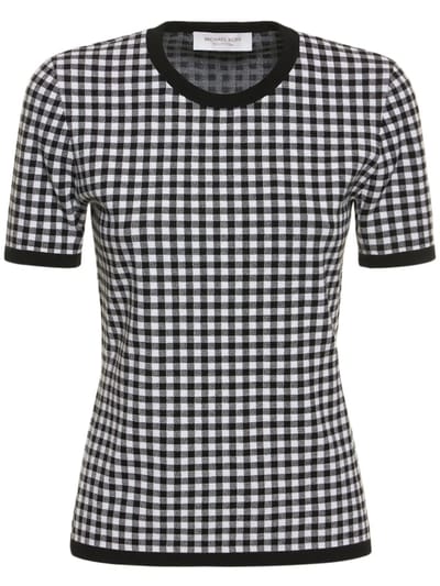 Michael Kors Collection - Viscose blend gingham casual top