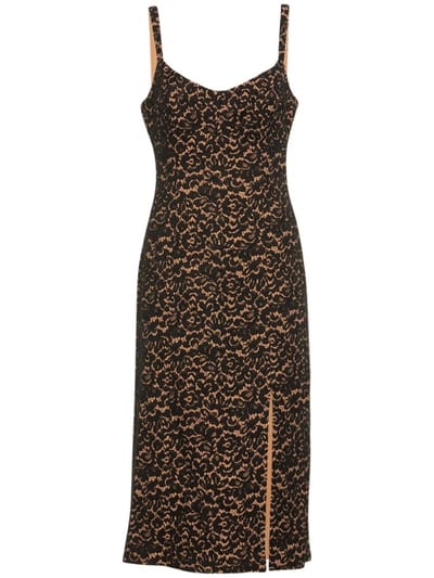 Michael Kors Collection - Rayon blend checked midi dress