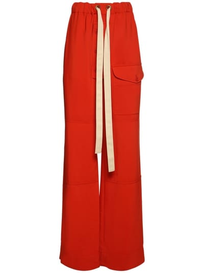 Stella McCartney - Fluid viscose blend high waist pants
