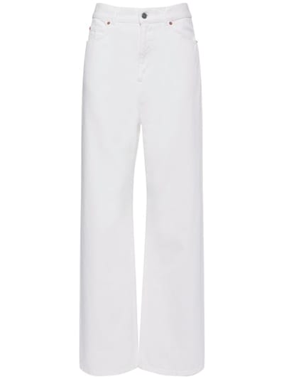 Valentino - High rise cotton denim wide jeans