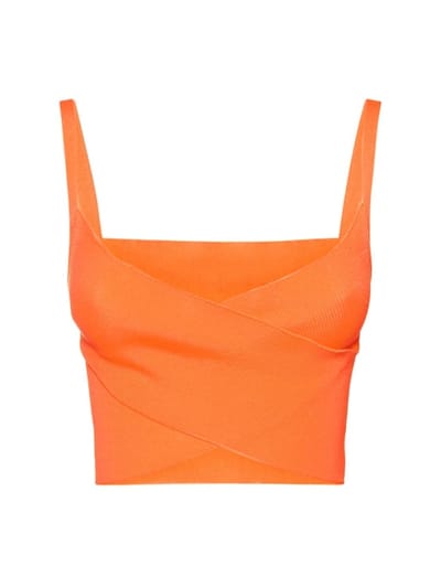 MSGM - Techno stretch ribbed knit top