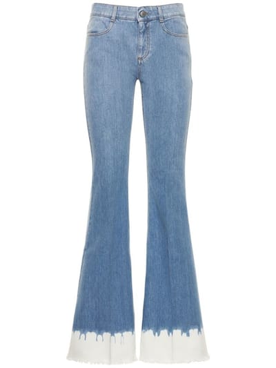 Stella McCartney - 70年代浸染弹力喇叭腿棉质牛仔裤