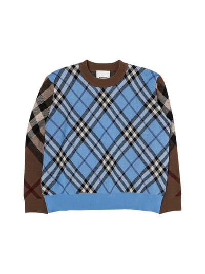 Burberry - Maglia in misto lana check