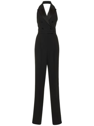Michael Kors Collection - 绉纱sable绕颈礼服连身裤