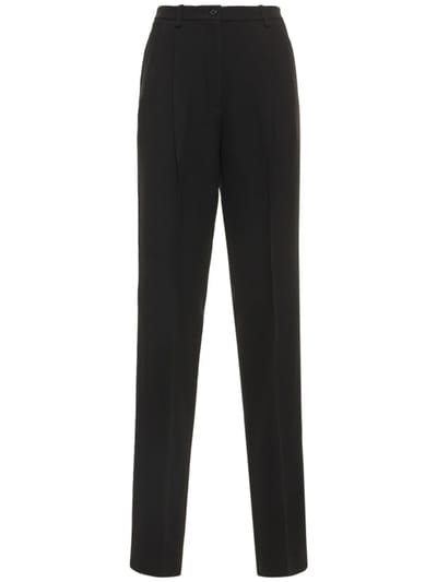Michael Kors Collection - Mika华达呢打褶直筒裤