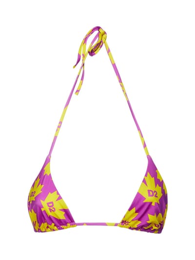 Dsquared2 - 枫叶logo三角形比基尼上衣