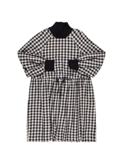Unlabel - Midikleid KLEID AUS BAUMWOLLE MIT KARODRUCK