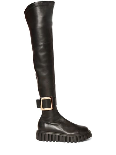 Roger Vivier - 35毫米Viv Go-Thick皮革高筒靴