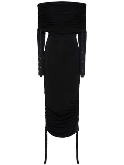 Dion Lee - Doric绉纱连帽连衣裙