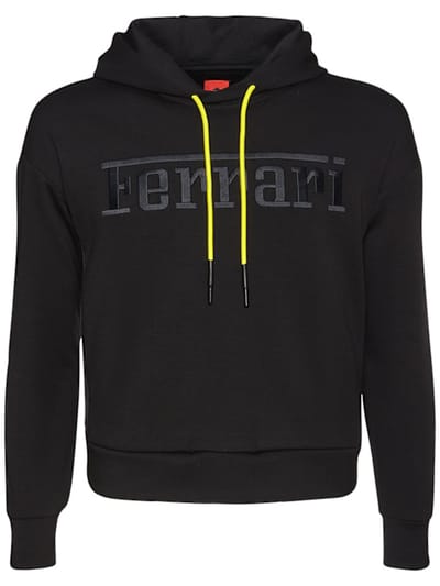 Ferrari - 光滑科技织物连帽卫衣