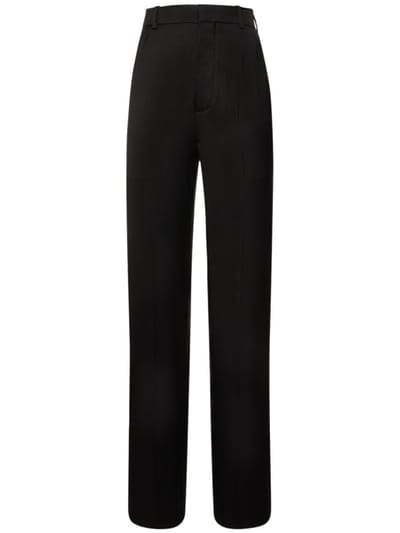 Ann Demeulemeester - Gertie高腰绸缎直筒裤