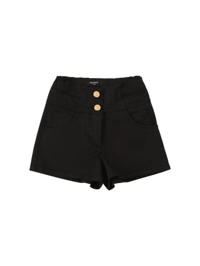 Balmain - 棉质斜纹短裤