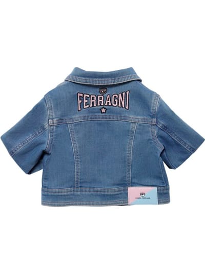 Chiara Ferragni - Logo刺绣牛仔效果夹克