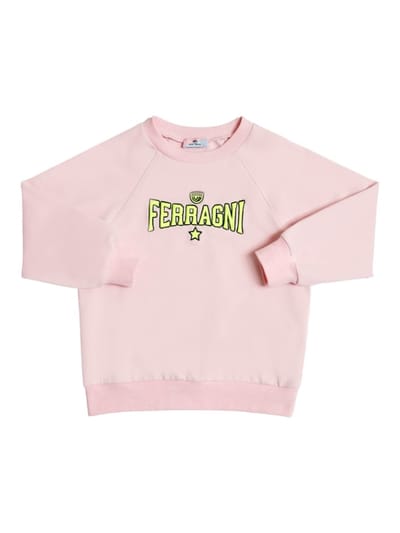 Chiara Ferragni - Logo刺绣棉质卫衣