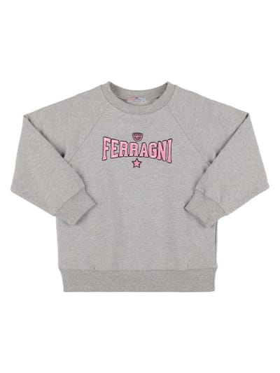 Chiara Ferragni - Logo刺绣棉质卫衣