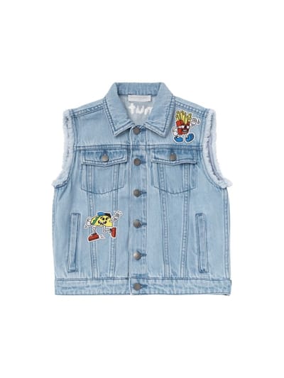 Stella McCartney Kids - 贴片有机棉牛仔马甲