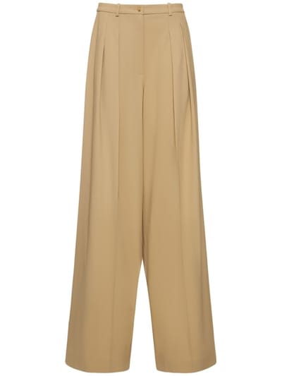 Michael Kors Collection - 高腰哔叽羊毛阔腿裤