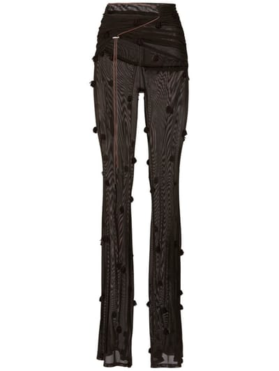 Jacquemus - Le Pantalon Espelho珠饰网眼裤子