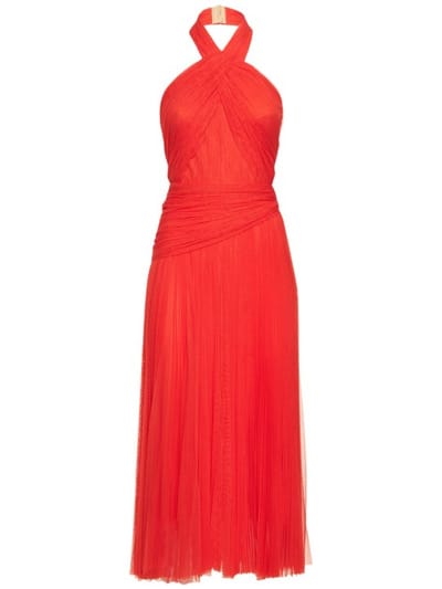Maria Lucia Hohan - Abito midi halter in tulle plissé