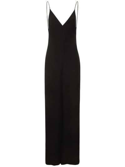 Valentino - Jumpsuit de seda cady con espalda abierta