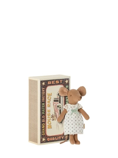 Maileg - Big Sister Mouse in matchbox玩具