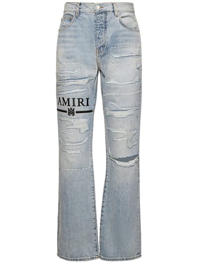 Amiri - Bar logo直筒牛仔裤
