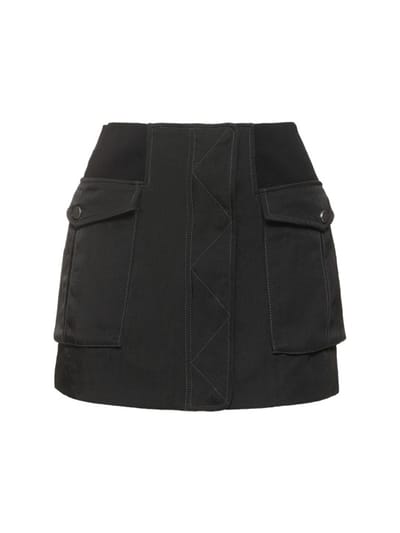 Dion Lee - 尼龙斜纹工装迷你短裙