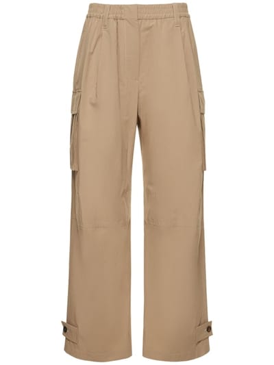 Brunello Cucinelli - 棉质府绸工装阔腿裤