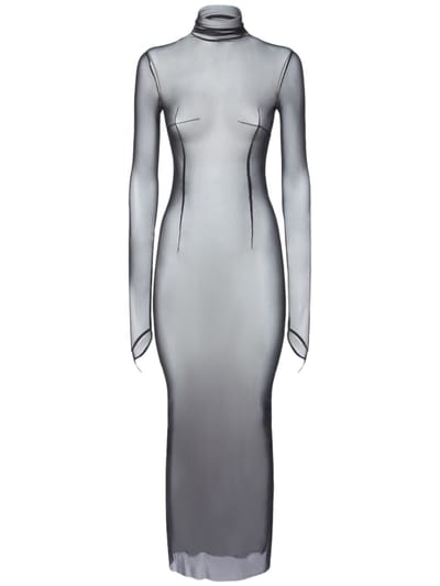 Ann Demeulemeester - Aris长袖薄纱迷笛连衣裙
