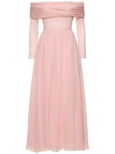 Giambattista Valli - 真丝乔其纱露肩连衣裙