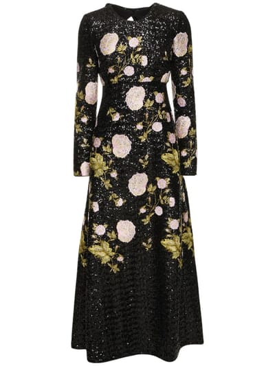 Giambattista Valli - 亮片露背长款连衣裙