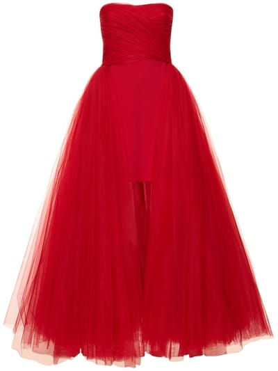 Giambattista Valli - 抹胸式不对称薄纱迷你连衣裙