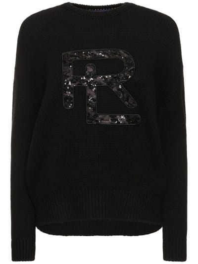 Ralph Lauren Collection - 亮片羊绒混纺针织毛衣