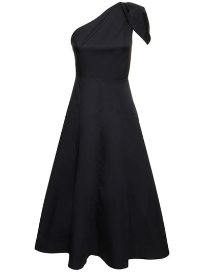 Roland Mouret - 不对称棉质府绸迷笛连衣裙