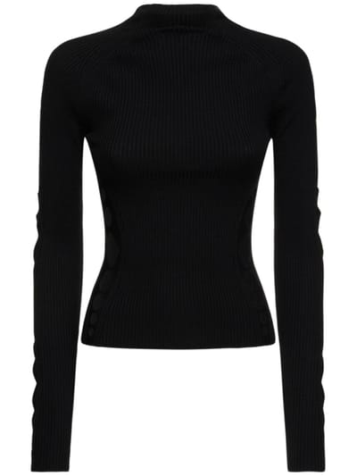 Dion Lee - 罗纹针织羊毛圆领毛衣
