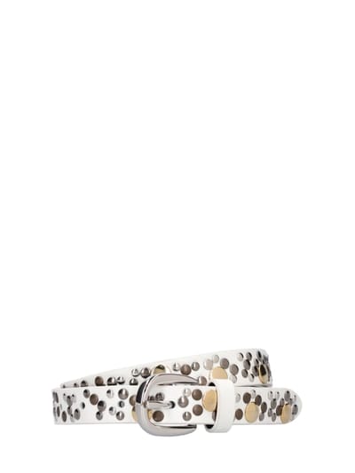 Alessandra Rich - 2厘米铆钉皮革腰带