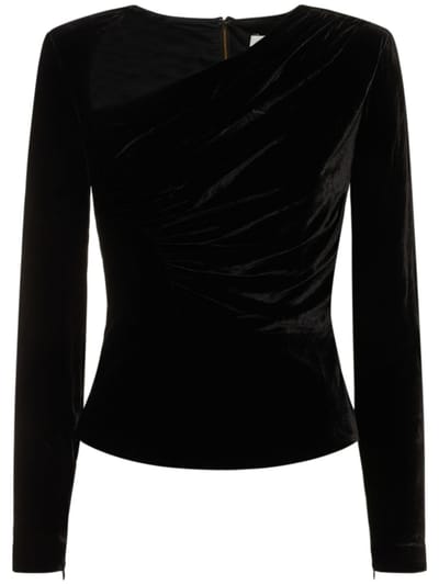 Roland Mouret - 长袖天鹅绒上衣