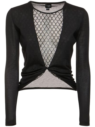 Giambattista Valli - 羊绒&真丝针织长款上衣