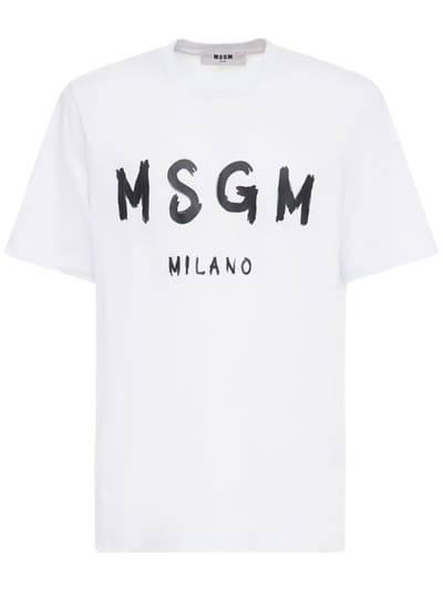 MSGM - LOGO印图织棉T恤