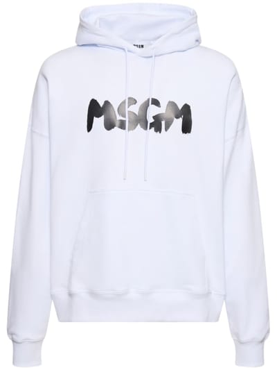 MSGM - Logo法式毛圈织物连帽卫衣