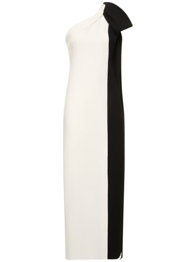 Roland Mouret - 不对称弹力卡迪蝴蝶结超长连衣裙