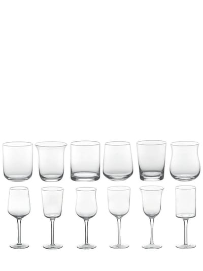 Bitossi Home - 平底玻璃杯&葡萄酒杯12个套装