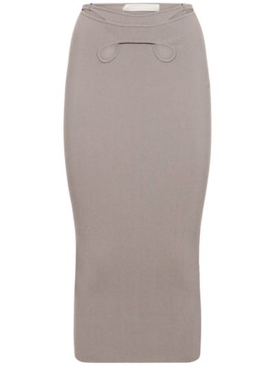 Dion Lee - 镂空针织迷笛半身裙