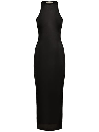 Fleur Du Mal - 透明针织工字背粘胶纤维迷笛连衣裙