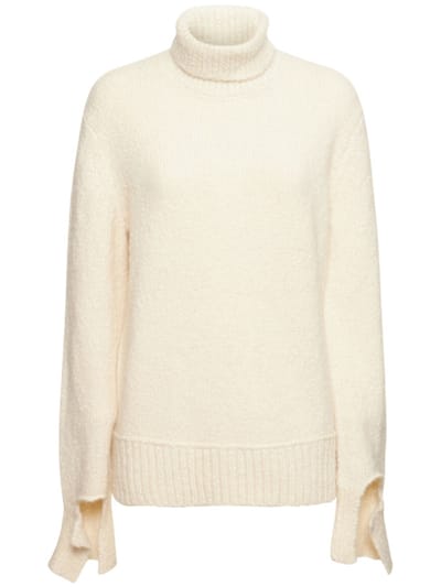 Michael Kors Collection - 羊驼毛混纺开叉袖子T领毛衣