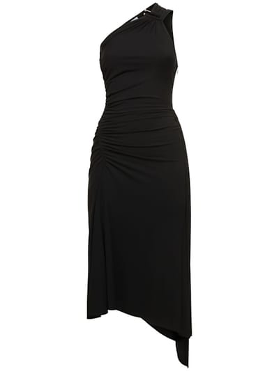 Michael Kors Collection - 打褶平纹针织单肩连衣裙